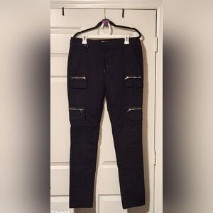 Hot Topic Black Zipper Jogger 